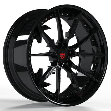 2 PIECE FORGED GLOSS BLACK WHEELS SERIES : RV-DR082 - RVRN WHEELS